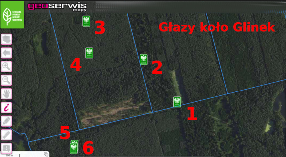 Mapa głazu koło Glinek #4