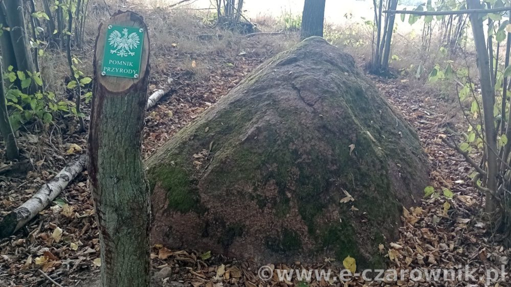 Głaz koło Starego Jasińca — widok z boku