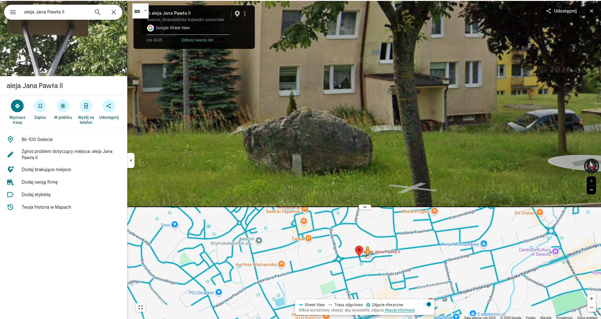 głaz na mapach Google